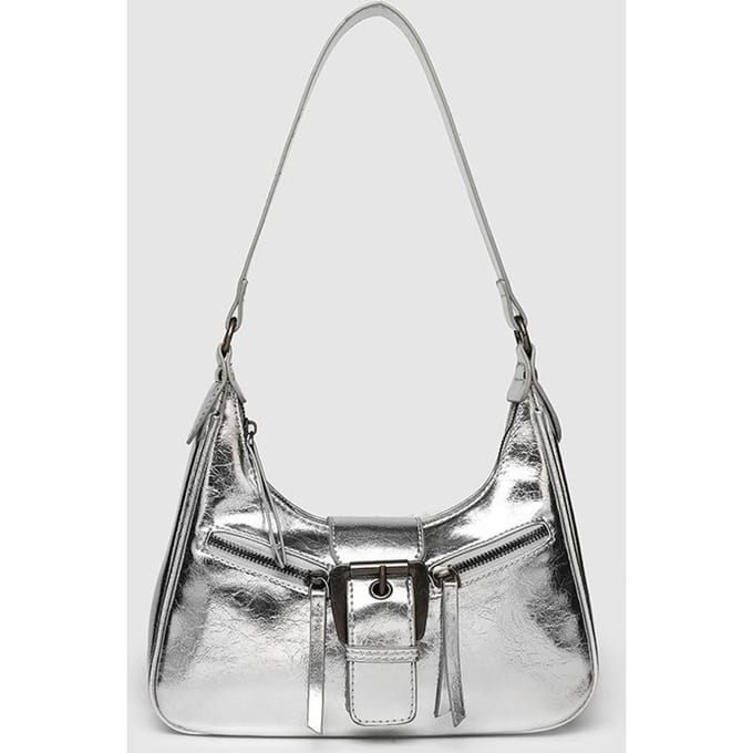 Okseltas Dames Retro Dames Tas Schoudertas Crossbodytas J Mode Halve Maan Tas gray