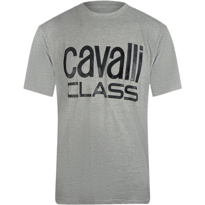 Cavalli Class Bold Brand Grijs T-shirt