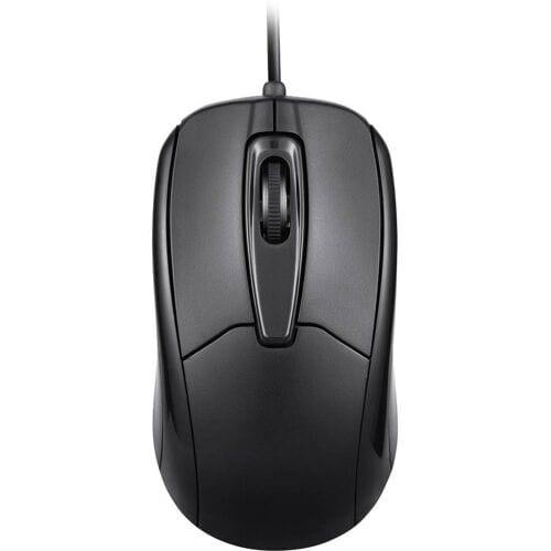 Perixx PERIMICE-209 P Black Muis Kabelgebonden Optisch Zwart 3 Toetsen 1000 dpi PS2-aansluiting
