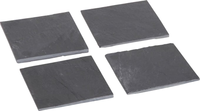 Cosy&Trendy Onderzetter - Vierkant - Leisteen - 10 cm x 10 cm - Set-4