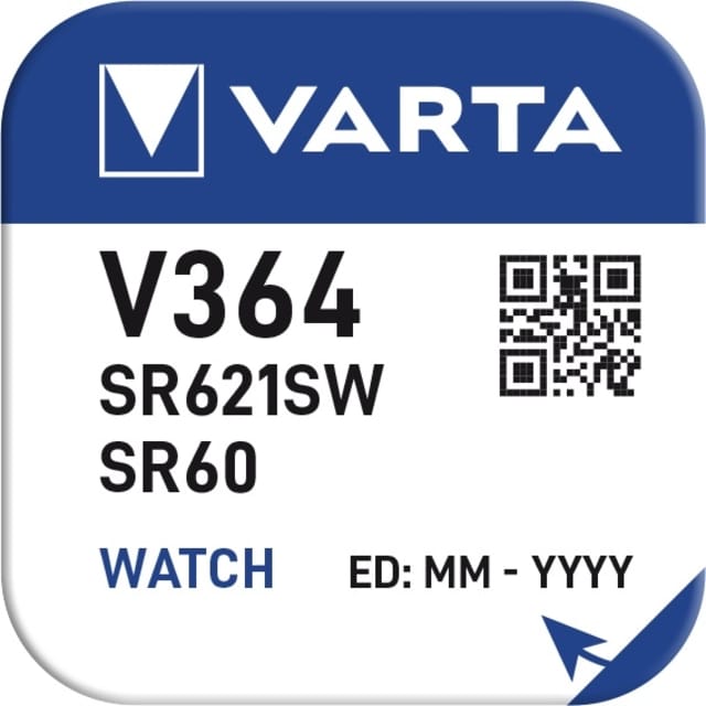 Varta V364/SR60 Knoopcel batterij 1,55V - Per 1 stuks