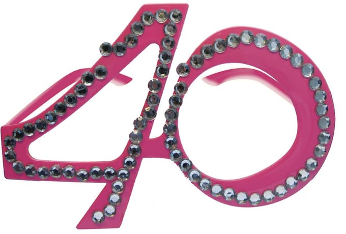 40 Jaar Roze Diamanten Bril