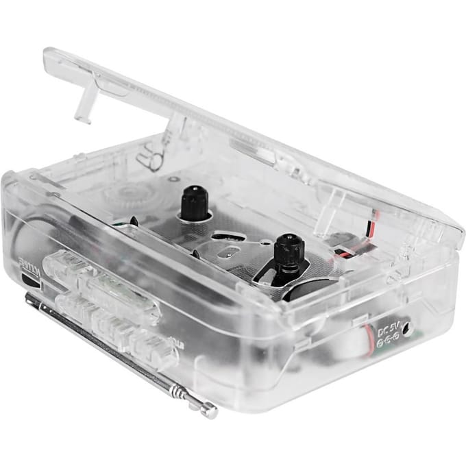 Cassettespeler Walkman Cassettespeler Draagbare luidspreker Meerdere voedingsmethoden AMFM-radio wit