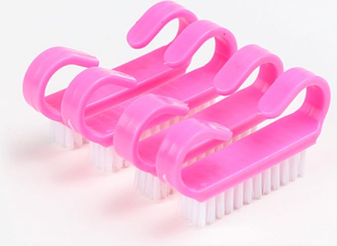 DW4Trading Nagelborsteltjes - Manicureborstel - 4 Stuks - Roze