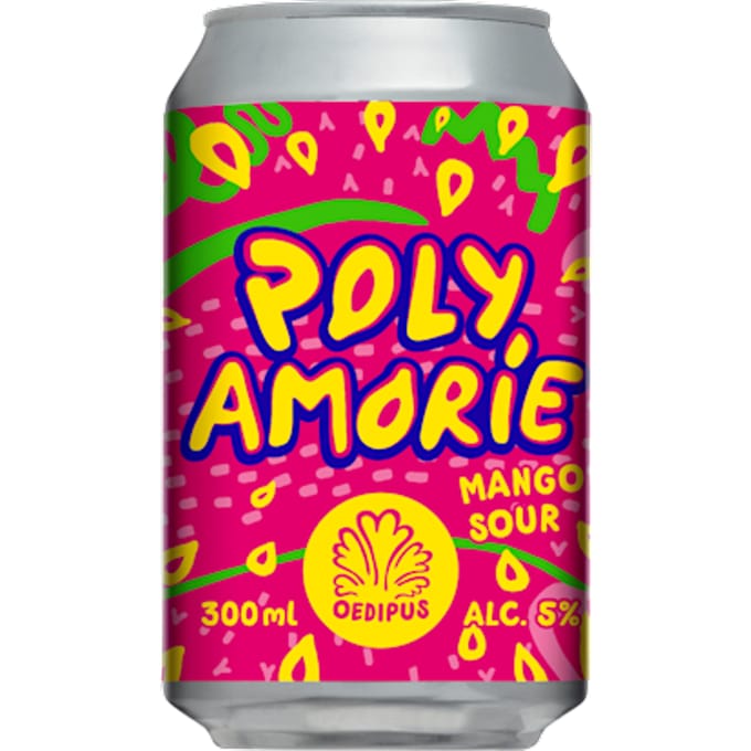 Polyamorie mango sour bier blik