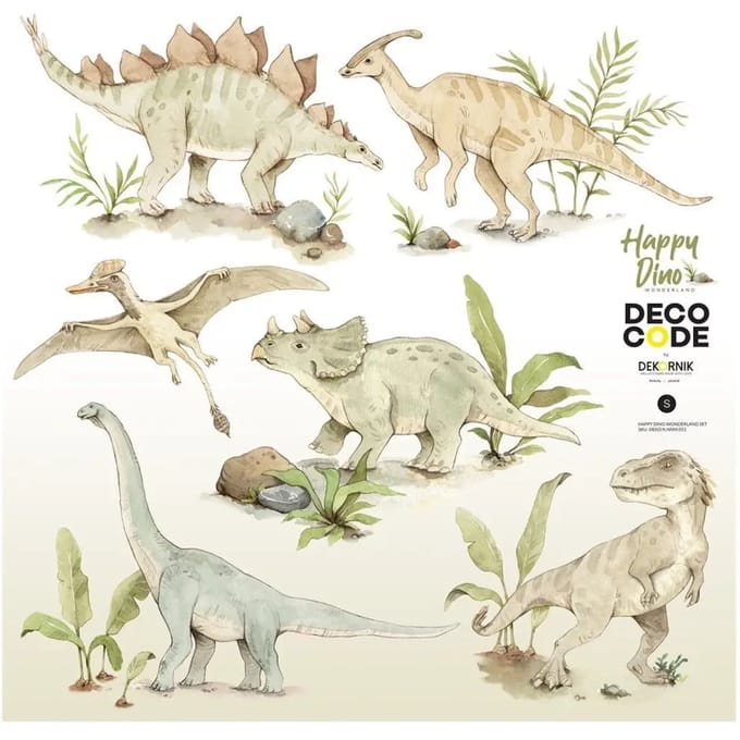 Stickers voor baby's Dekornik Happy Dino Wonderland Set