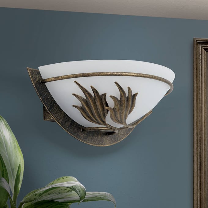 ORION Wandlamp Fleur, antiek goud