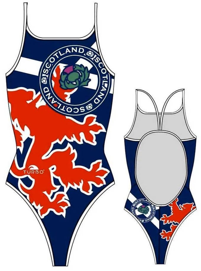 Turbo Scotland Zwemkleding Rood,Blauw L Vrouw