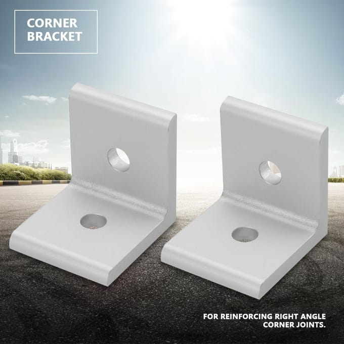 4 stuks Connector Hoekbeugel Verbindingsstuk Aluminium Profiel (Wit 3030)