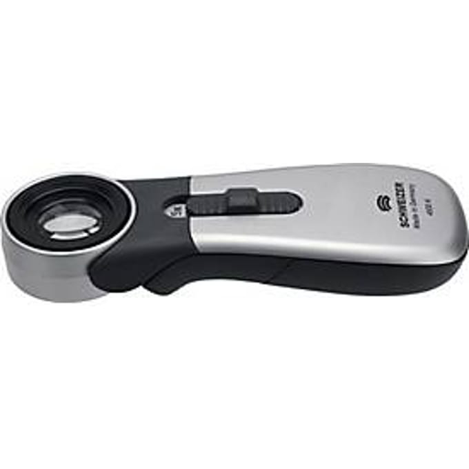 Handloep met verlichte loep Tech-Line CLASSIC vergroting 15x LED lens d.16,3mm SCHWEIZER