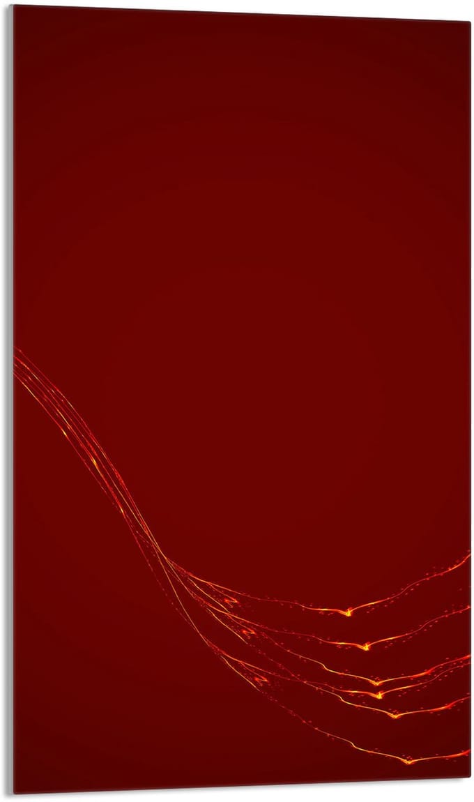 TMK ArtDeko Serie - Snijplank - 30x52 cm - Rood - Gehard Glas