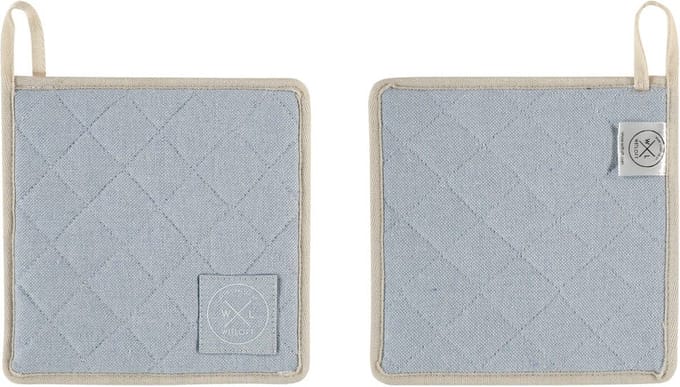Witloft - Gerecyclede Katoenen Pannenlappen (2 st.) - Hemelblauw