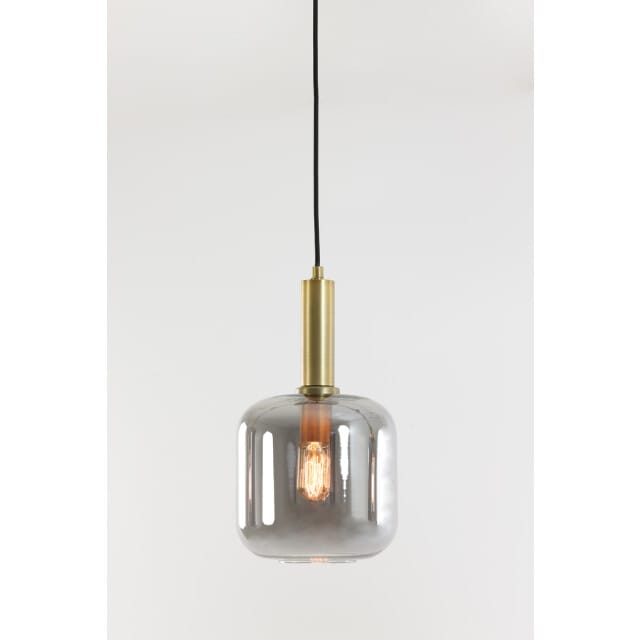 Light & Living Hanglamp Lekar Ø16cm, Antiek Brons/Smoke