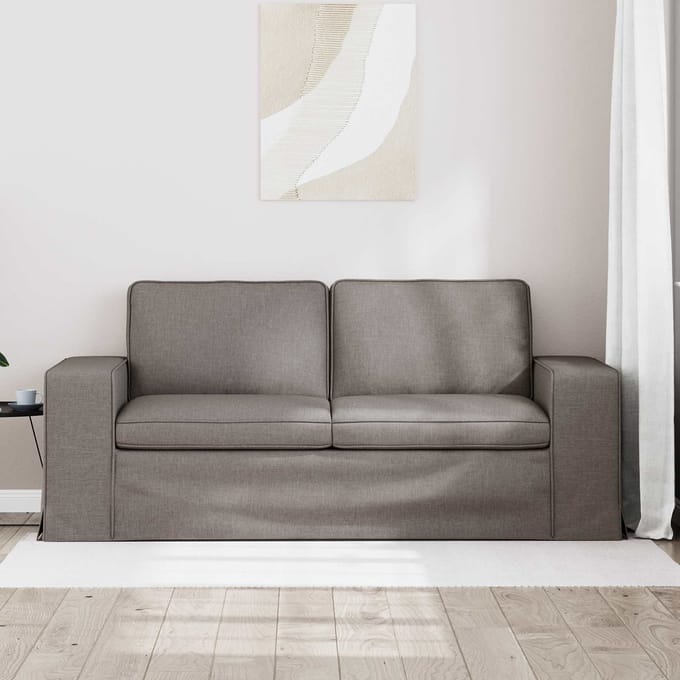 vidaXL - Bank - Taupe - 182 - x - 80 - x - 82 - cm - Stof