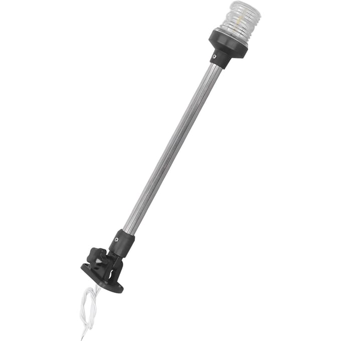 LED Anker Navigatielicht 18 Inch Marine Rondom Boot Hek Wit Licht 12 Of 24V 3W met 2 gray