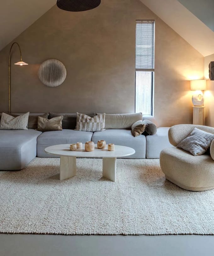 Wollen vloerkleed - Bergull ivoor/beige 80x150