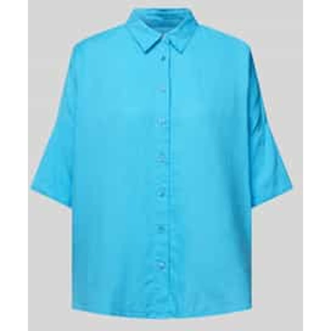 Linnen blouse met doorknoopsluiting