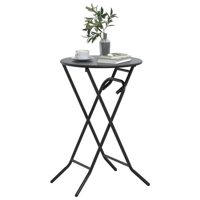 vidaXL - Tuin - Tafel - Antraciet - 50 - x - 50 - x - 72 - cm - Metaal