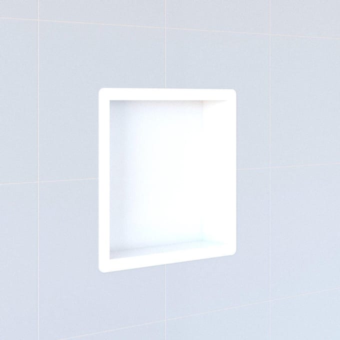 FugaFlow Eccelente Acces inbouwnis - 30x30x10cm - met flens - wit mat