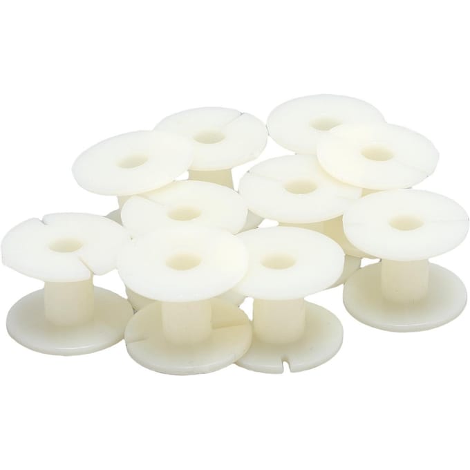 20 Stuks Spoelen Plastic Leeg voor Luidspreker Scheidingskabel Draad Koord Inductor Spoel Houder Accessoires white