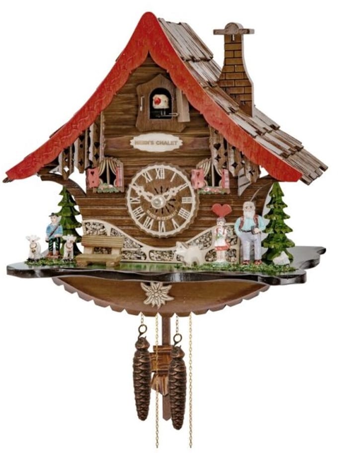 Engstler - 4713_Q - Koekoeksklok - Kwarts - Notenhout - 25 cm