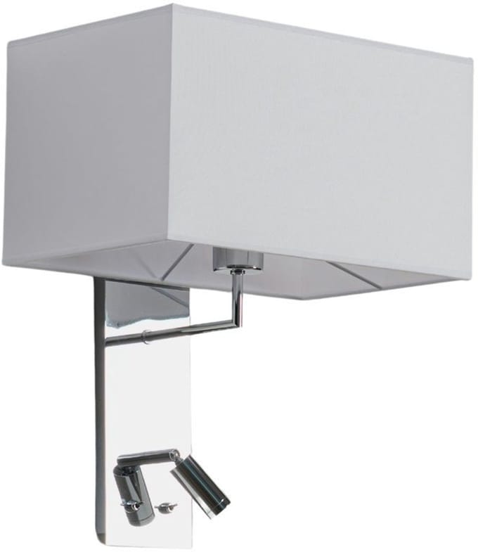 Kosilum - Alva - Wandlamp - Wit - Metaal en textiel
