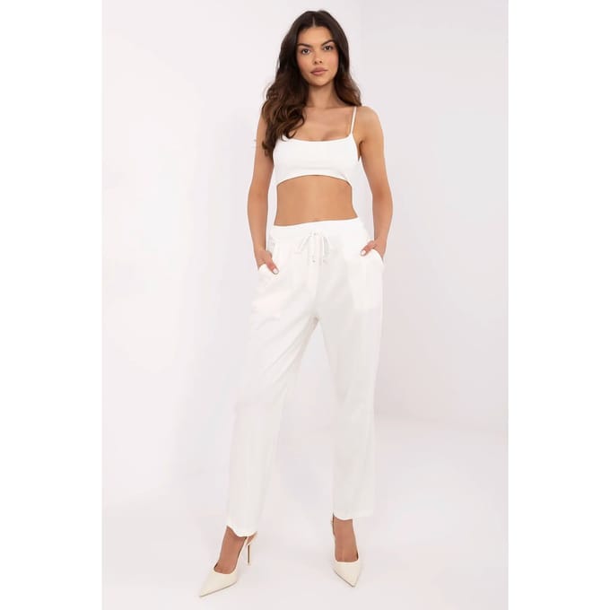 Relaxed Drawstring Pants - Gebroken Wit - Off-white / One Size