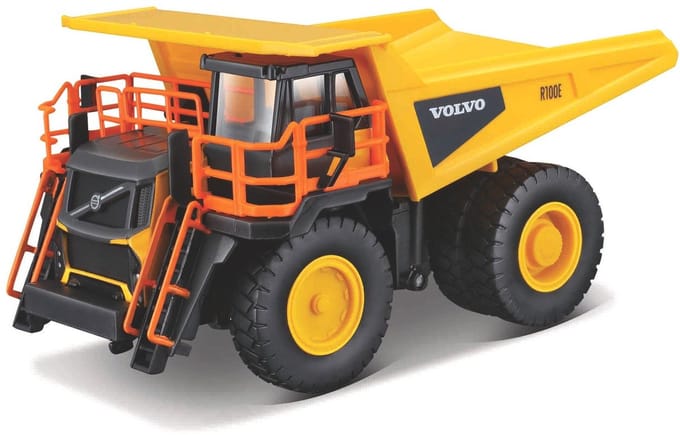 Bburago Volvo R100E - Modelauto - Schaal 1:60 - Geel/Zwart