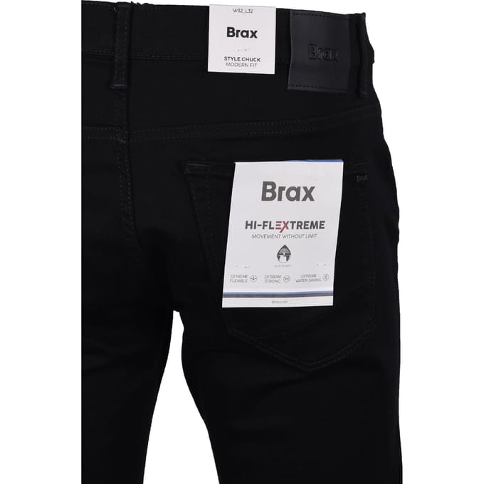 Brax Heren Jeans  Style CHUCK PERMA BLACK, denim perma zwart, maat 32/32