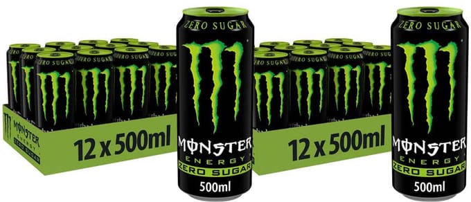 2x Monster Energy - Regular Zero Sugar - Suikervrij - Behoudt de originele smaak
