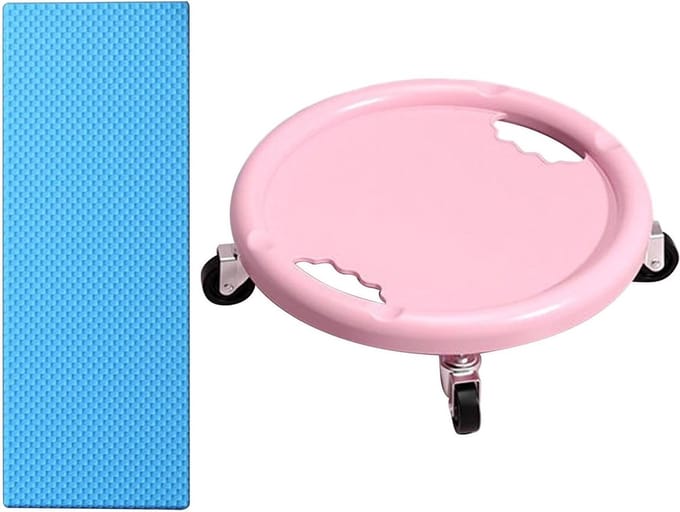 Buikspierroller Wiel - Core Trainer - Krachtige Core Training - 360 Graden Draaibaar - Max 150kg - Roze