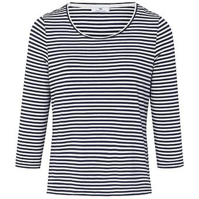 Shirt ronde hals en 3/4-mouwen Van Peter Hahn blauw