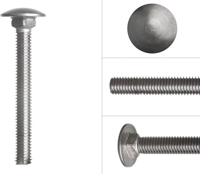 Wovar Slotbouten RVS M6 x 55 mm | 50 stuks