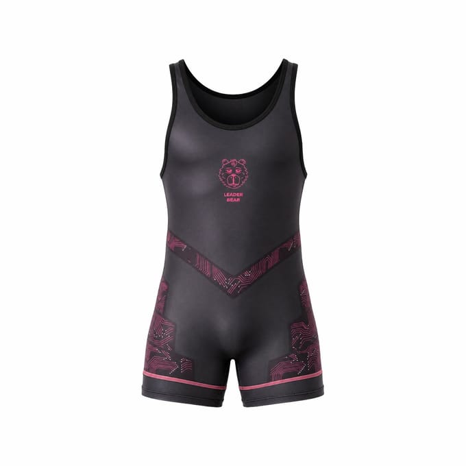 LEADER ID Party Singlet Bear Black/Pink - MAAT S