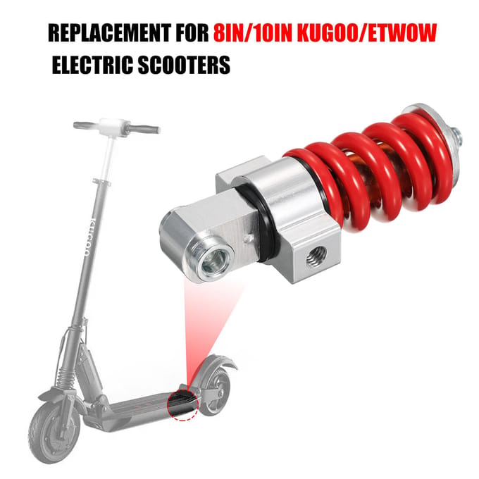 Vervanging van de achterste schokdemper voor KUGOO/ETWOW 8in/10in elektrische scooters rood