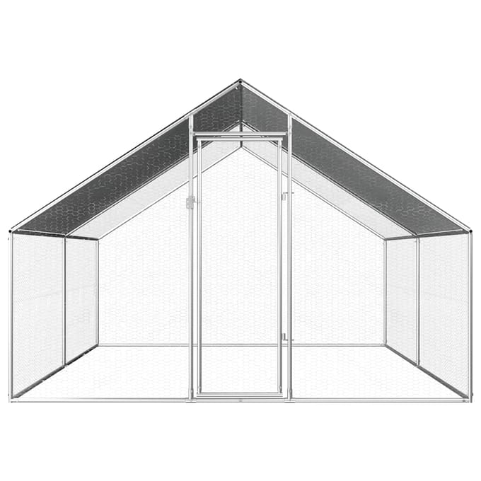 vidaXL - Kippenhok - 2,75x4x1,92 - m - gegalvaniseerd - staal