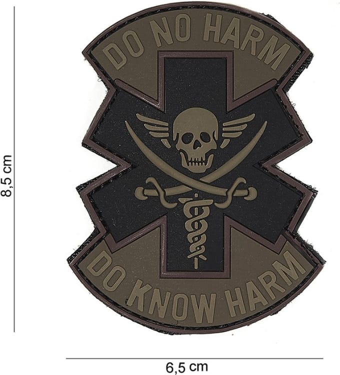 101 Inc Embleem 3D Pvc Do No Harm Bruin Zwart  16096