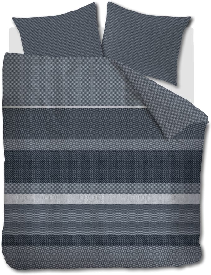 Beddinghouse Fera dekbedovertrek - Lits-Jumeaux XL - 260 x 200/220 cm - Blauw
