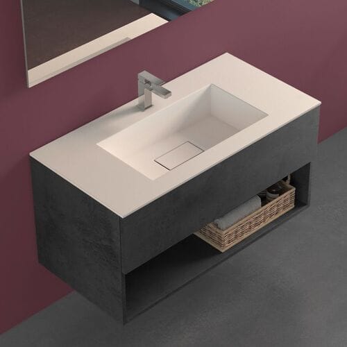 progettobagno Evo 54 Lago Uno washbasin with vanity unit 100 cm MB54E100LAPHIDE4