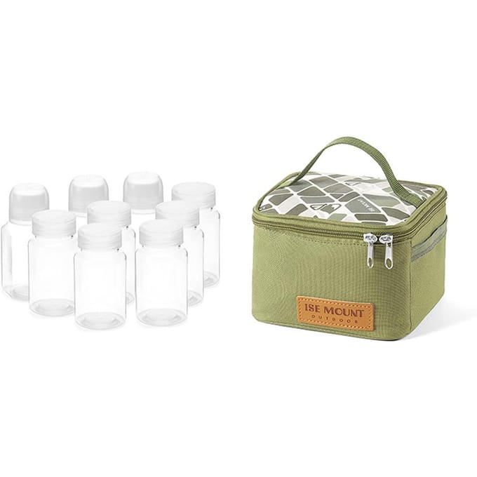 Kruidenstrooier Kruidendispenser Kruidencontainers Reiskruidenset Set met Reisopbergtas