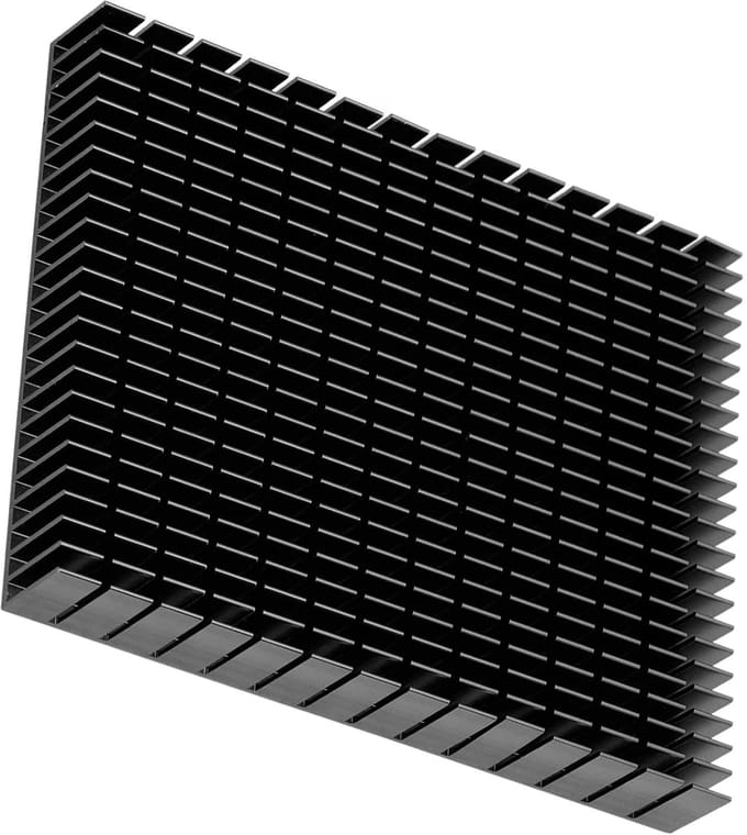 Aluminium Koellichaam voor CPU en Versterker PCB - 150x120x20mm