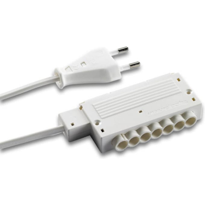 Hera HVLCS V/2000 netaansluitkabel, 2 m, 6-voudig, stekker