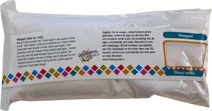 Colourful Mosaics mozaïek voeg wit 250 gr - creatieve speelset.
