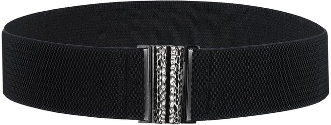 Dailygoods- Taille Riem Zwart - Brede Elastische Riemen - Stretch Riem Dames - Comfortabele Tailleband - Polyester/Riemen - 65 × 5 cm