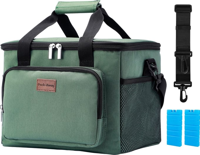 Packaway 4 Laags Geïsoleerde Koeltas - Lunchtas 15 liter - Groen