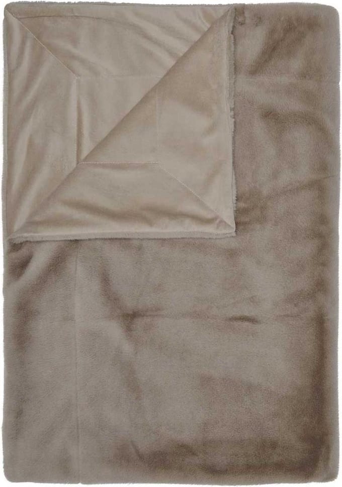 Essenza Furry Plaid Taupe - 150x200 cm