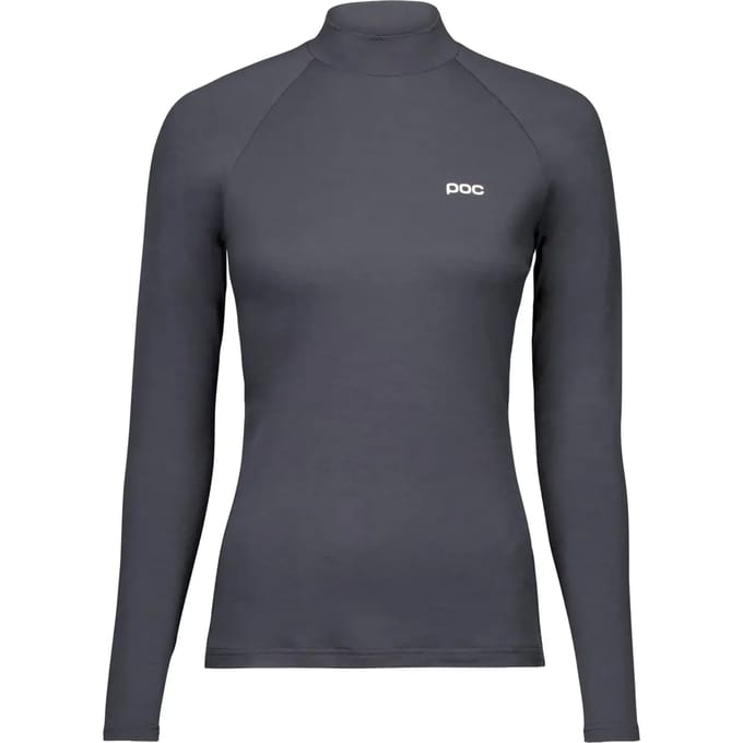 POC Layer Merino Mock Neck Jersey, thermoshirt, dames, donkergrijs