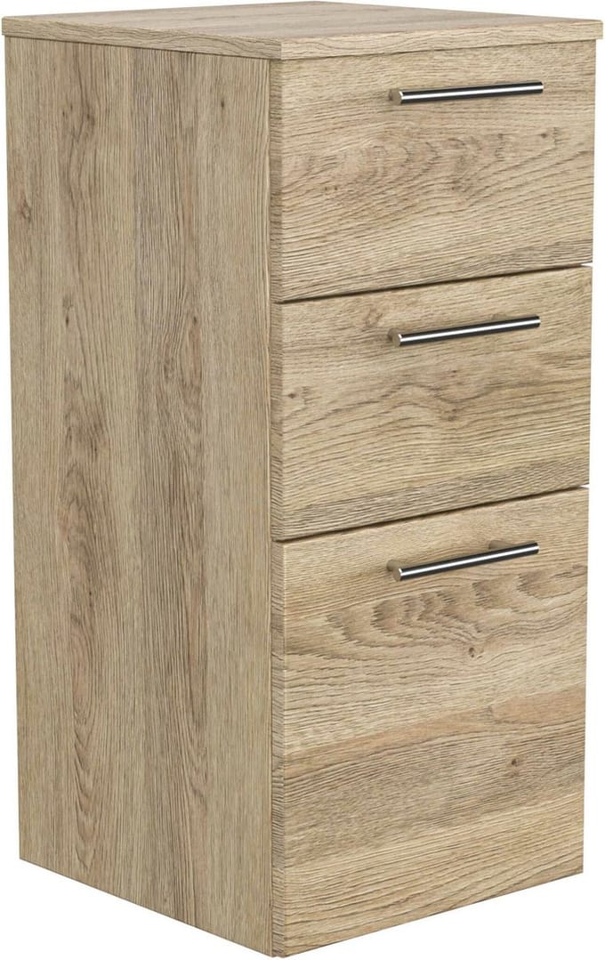 Badkamerkast Tom Eiken - Breedte 36.8 cm - Hoogte 75 cm - Diepte 35.2 cm