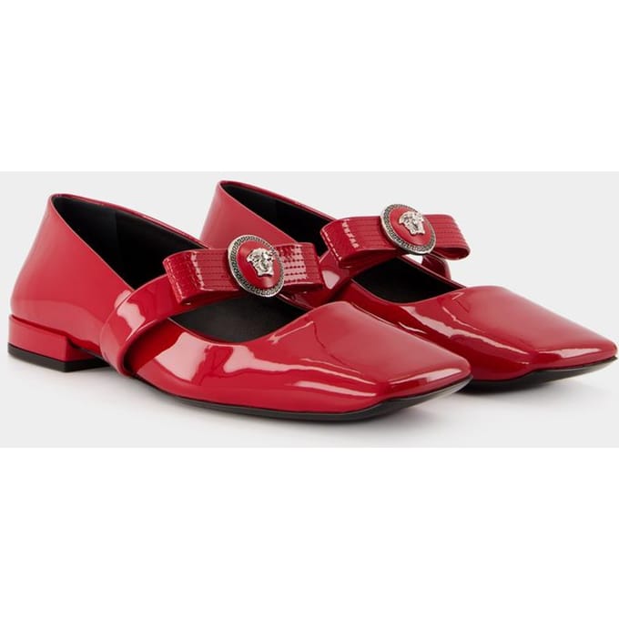 Versace Gianni Lint Platform Schoenen - - Leer - Rood