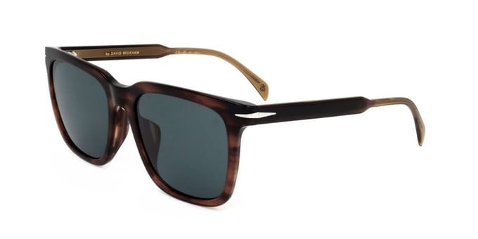 David Beckham DB 1120/F/S BROWN HORN/BLUE 56/19/145 Herrenbrillen Zonnebrillen